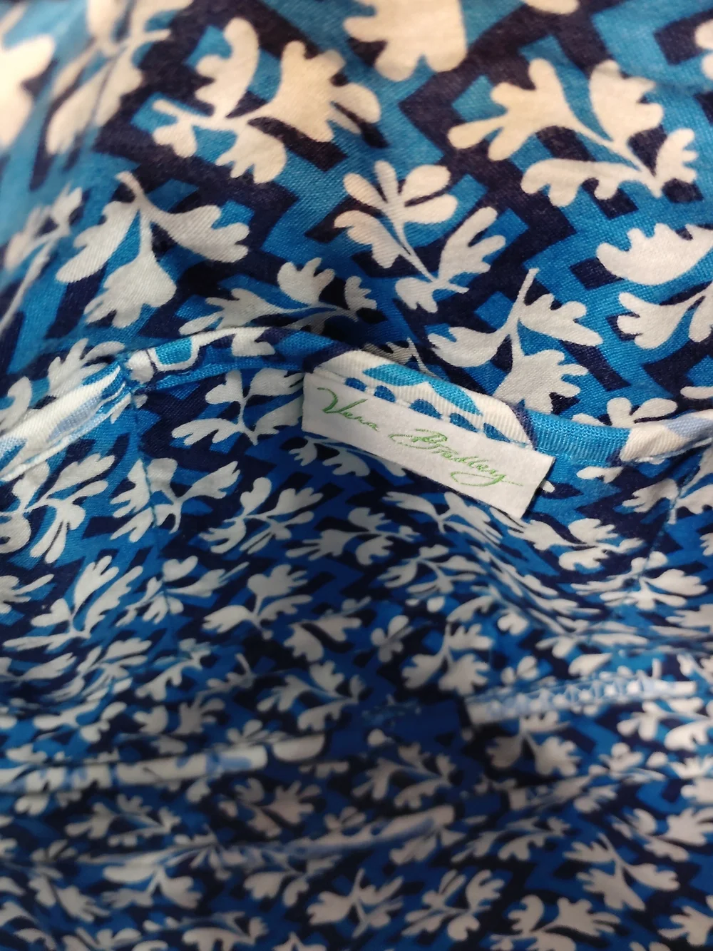 Vera Bradley Blue and White Quilted Crossbody Bag